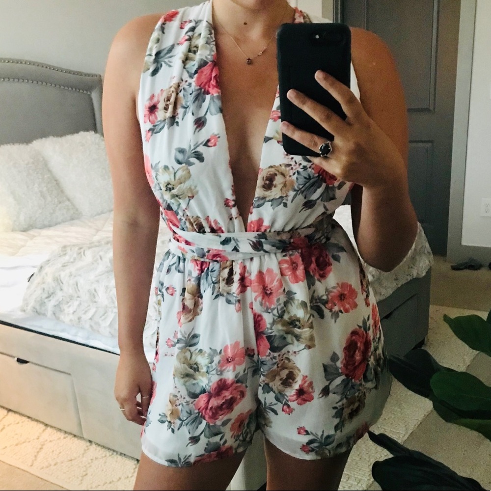 Versatile Wrap Floral Romper